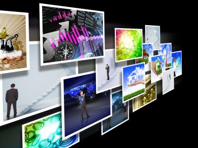 Screens with images flow