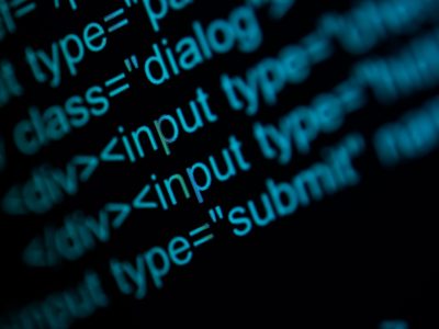 Programming code abstract technology background of software developer.